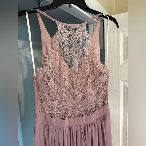 Love Spell Dusty Lavender Lulus Dress with Lace back - Picture 4 of 6